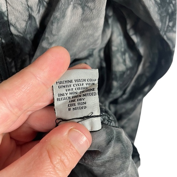 Evereve Marrakech Amber Tie Dye Moto Jacket in Black/White Size S - Picture 12 of 14